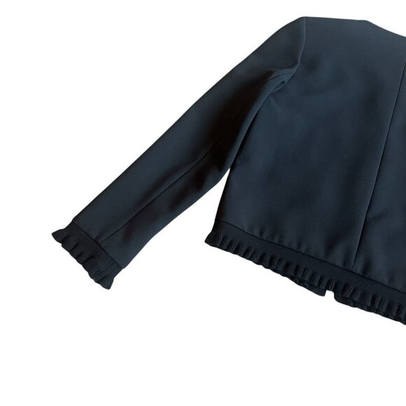 Sandro Cropped Length Zip-Down Blazer Jacket Office Professional Size 36 Small - Picture 8 of 11